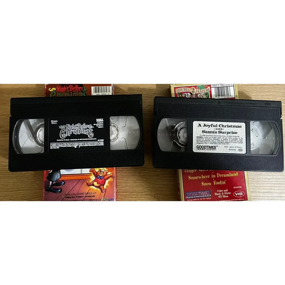The Night Before Christmas , Santa Surprise And A Joyful Christmas VHS Vintage